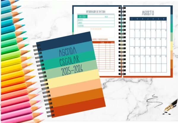 Agenda Escolar Colores